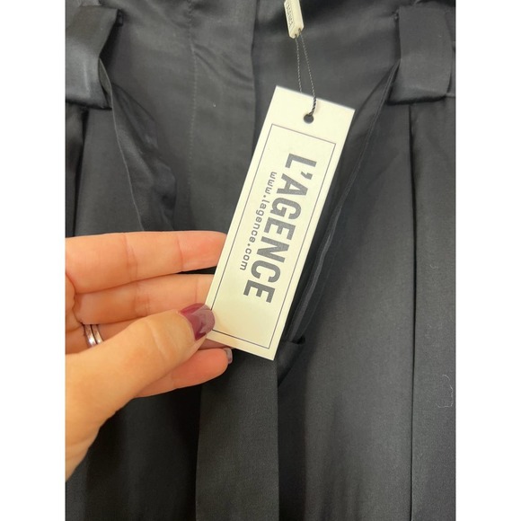 L'Agence Roxy Paperbag Cargo Cropped Pants Women's Black Size: 0 NWT - Picture 4 of 8